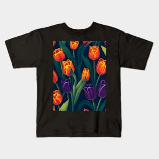 Tulip Field Dark Fantasy Kids T-Shirt